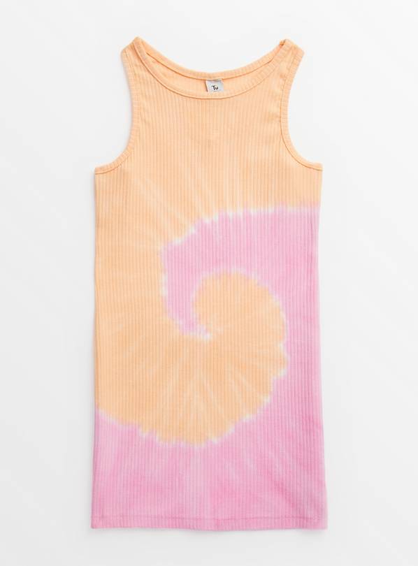 Ribbed Tie-Dye Tube Dress 10 years